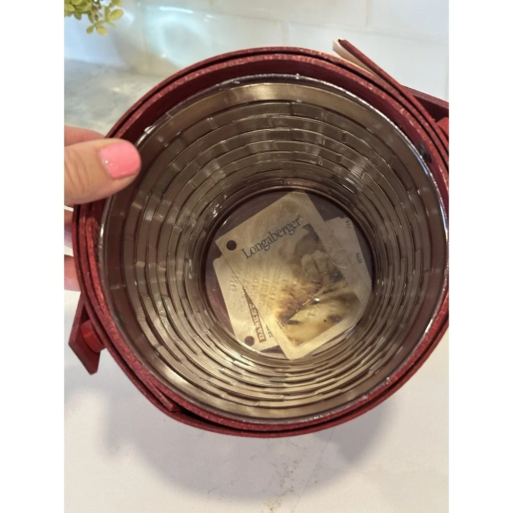 Longaberger Santa Belly Beverage Wine Basket Protector 8